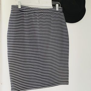 Cotton On Navy White Pencil Skirt